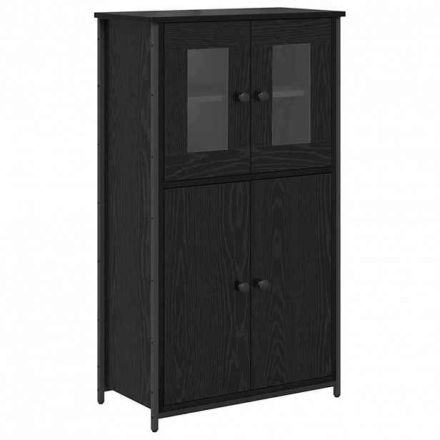 vidaXL Vysoký bufet Černý dub 62 x 32 x 106,5 cm Kompozitní dřevo