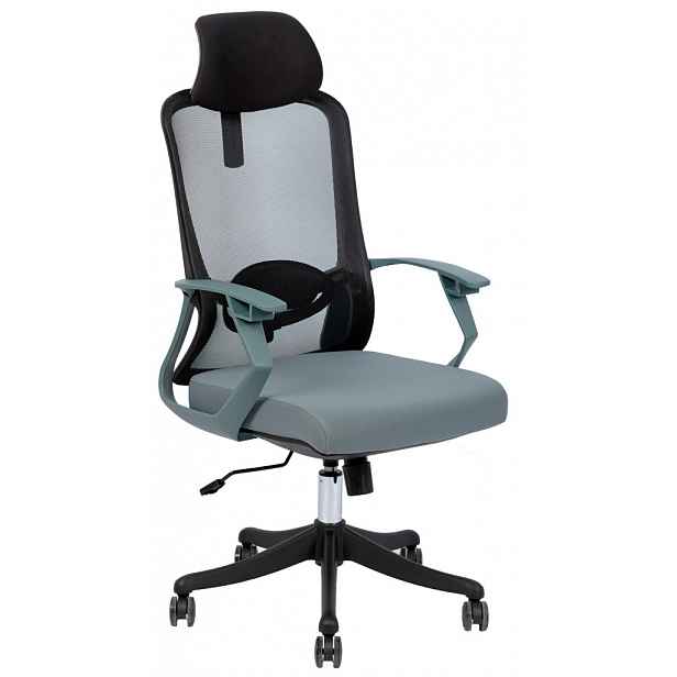 Kancelářská židle Sindibad, černá/šedo-modrá