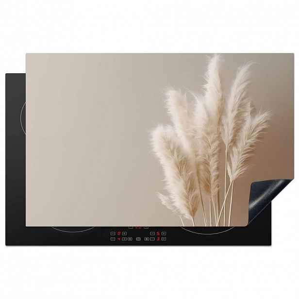 MuchoWow KRYT NA INDUKČNÍ DESKU Pampová tráva - Plumes - Pastelová - Bílá 81.2x52 cm