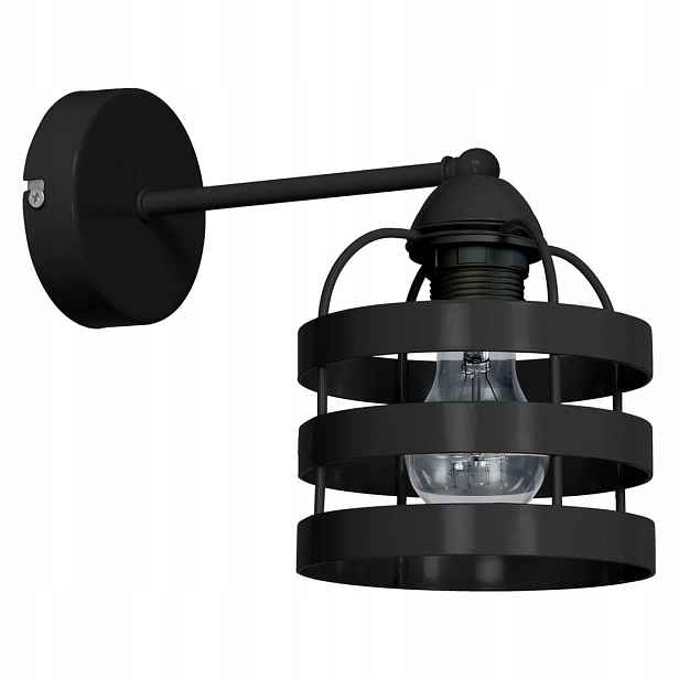 Nástěnná lampa Lars Black 1xE27 MLP797