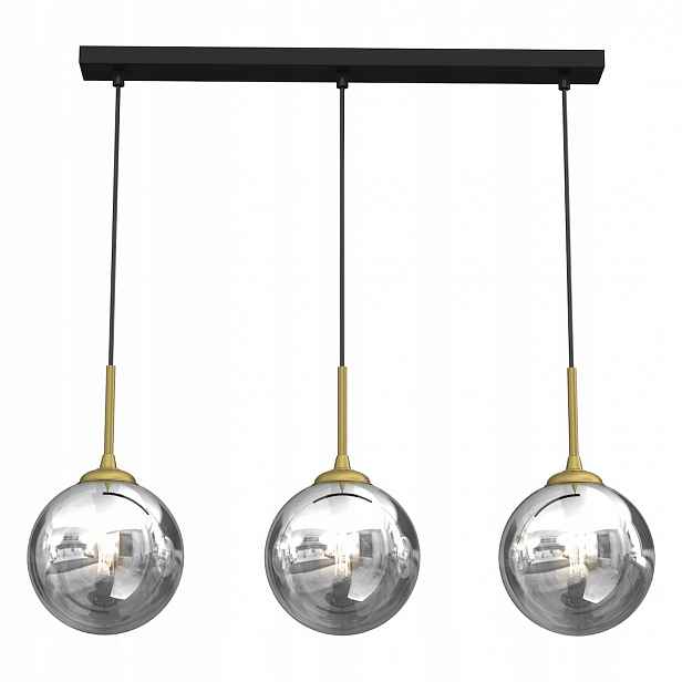 Závěsná lampa Milagro Reflex MLP8415 3xE14 černá zlatá, nastavitelná, stropní