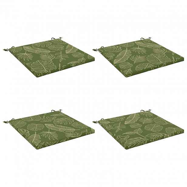 vidaXL Polstry ve 4 kusech SOEST 4 ks 100% polyester Listový design