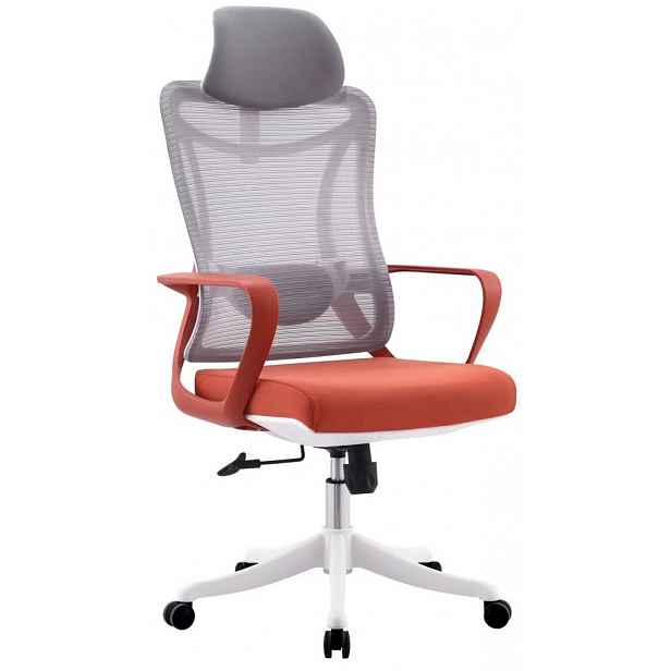 Kancelářská židle Sindibad, šedá/oranžová