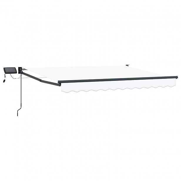 vidaXL Ruční výsuvná markýza s LED pásky 3,5 x 2,5 m