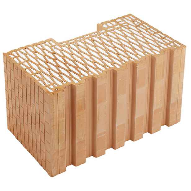 Cihla broušená HELUZ FAMILY 44-K 2in1 krajová, s tepelnou izolací 247×440×249 mm