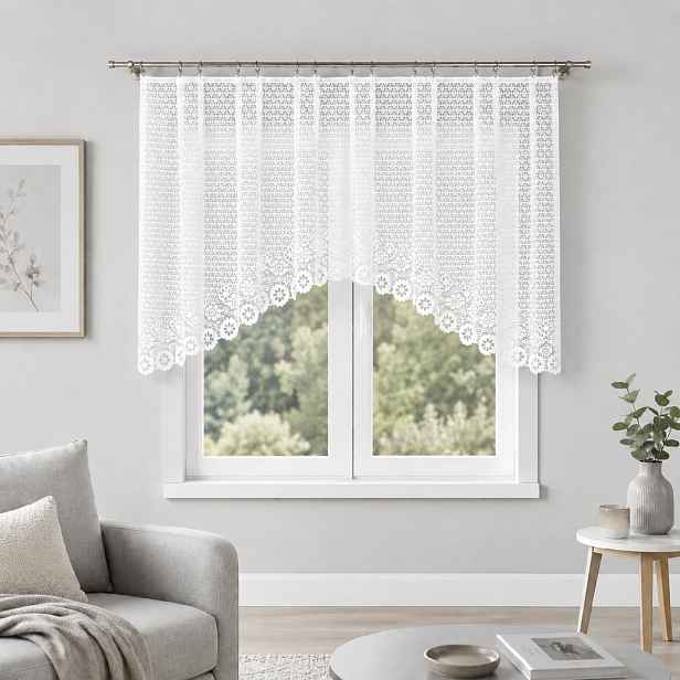 Dekorační krátká žakárová záclona na žabky FAUSTYNA 250x120 cm MyBestHome