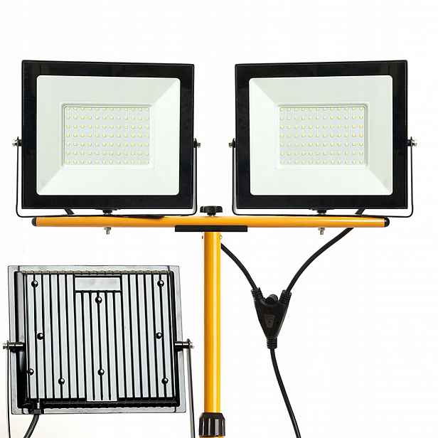 Halogen Led na stojanu 100W Led dvojitý osvětlovač na stativu 2x50W