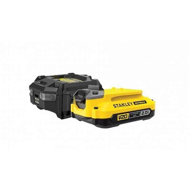 Stanley - Sada 1,25A nabíječky a 1x aku 18V Li-Ion 2,0 Ah SFMCB10D1-QW