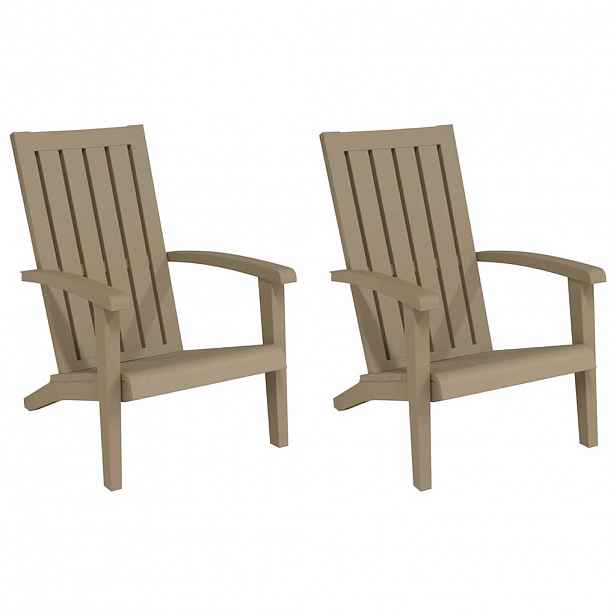 vidaXL Zahradní židle Adirondack 2 ks světle hnědé polypropylen