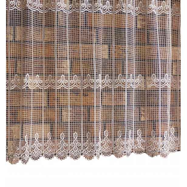 Záclona z gipiury na okno 125 x 130 cm, staré zlato