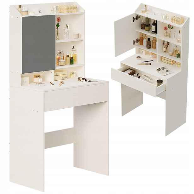 Moderní Toaletní Stolek S Otevíracím Zrcadlem Loft Šuplík Glamour
