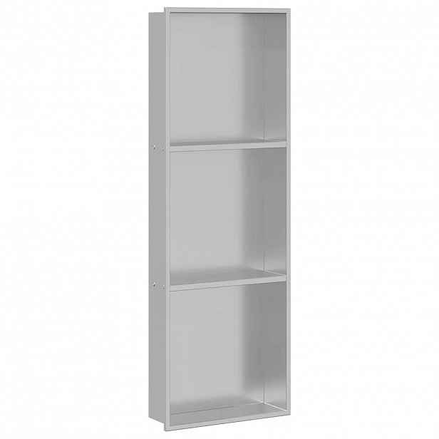 vidaXL Sprchový nik Stříbrná 90 x 30 x 9,5 cm Nerezová ocel