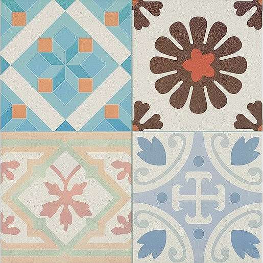 Dlažba Realonda Patchwork multicolor 44x44 cm mat PATCH44