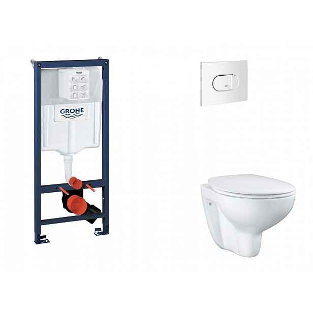 Grohe Rapid SL - Set předstěnové instalace, klozetu, sedátka SoftClose a tlačítka Arena Cosmopolitan, alpská bílá SANI11BB3120