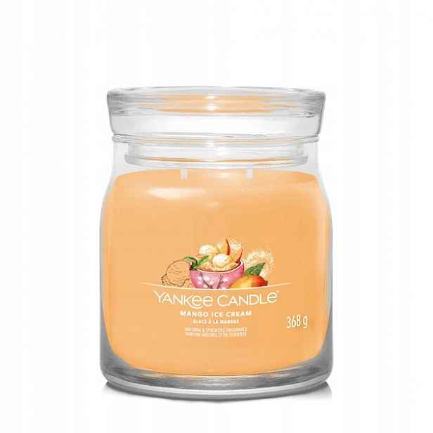 Yankee Candle vonná svíčka Signature ve skle střední Mango Ice Cream 368g