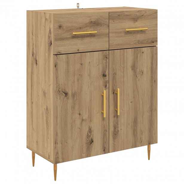 vidaXL Servírovací skříň Artisanový dub 69,5 x 34 x 90 cm