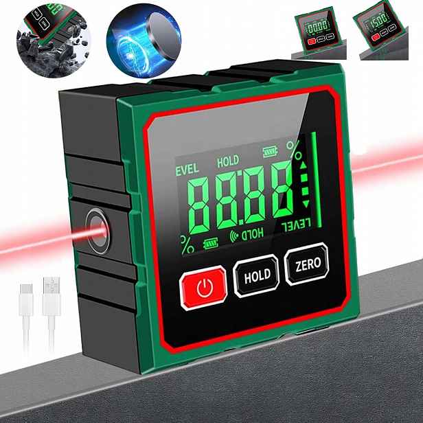 Digitální LCD Úhloměr S Magnetem, Úhloměr, Elektronická Vodováha