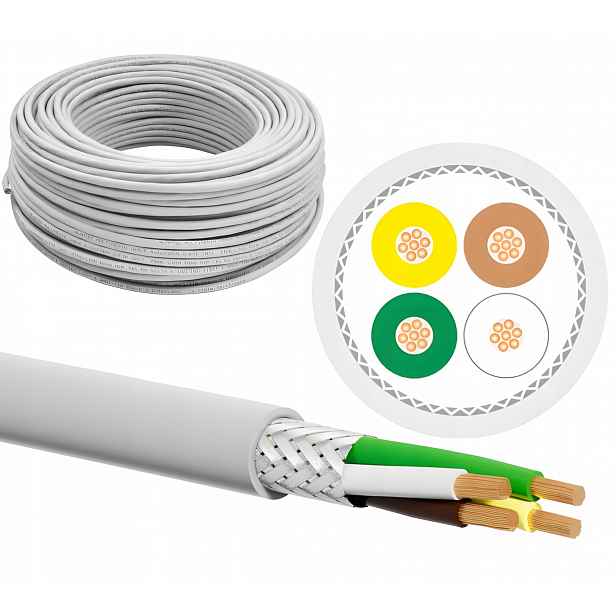 Kabel 75m Liycy 4x0,75 stíněný 300/500V Alantec