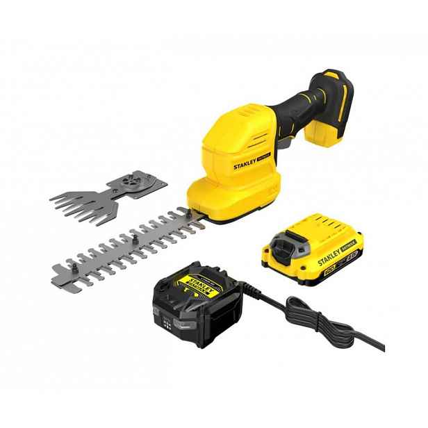 Stanley - 18V AKU nůžky na keře a trávu, 1x aku 2,0 Ah Li-Ion, nabíječka STCSS20D1-QW