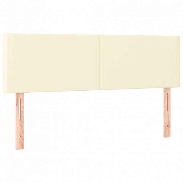 vidaXL Čela postele krémová 144x5x78/88 cm umělá kůže
