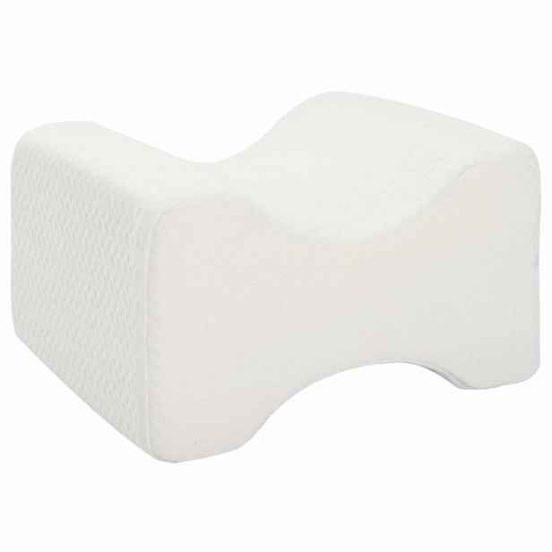 vidaXL Knee Pillow Bílý Paměťová pěna a polyester 26 x 21,5 x 15 cm