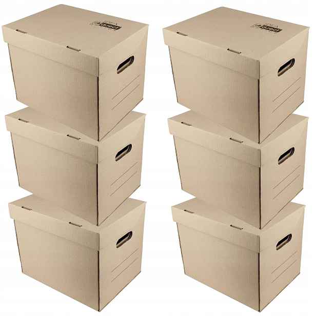 D.rect – 6 kusů Archive Box Cardboard A4 Idea krabička