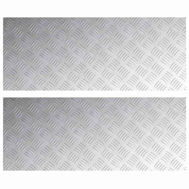 vidaXL Schodové nášlapy 2 ks 100 x 40 cm Stříbrná Hliník Obdélníkový