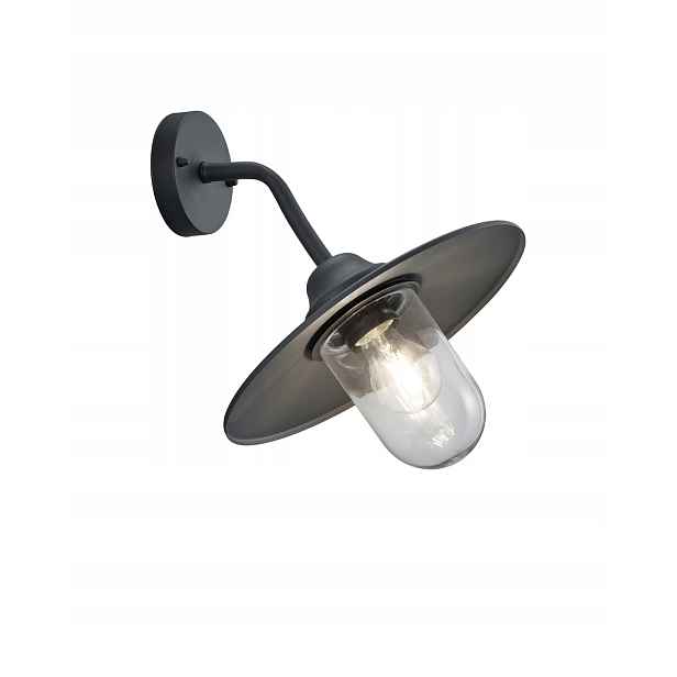 Fasádní lampa pro venkovní nástěnné svítidlo Brenta antracit E27 IP44 Trio