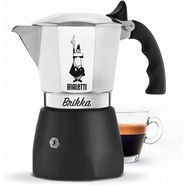 Kávovar na sporák, espresso s hustou kremou, 4 šálky 190 ml