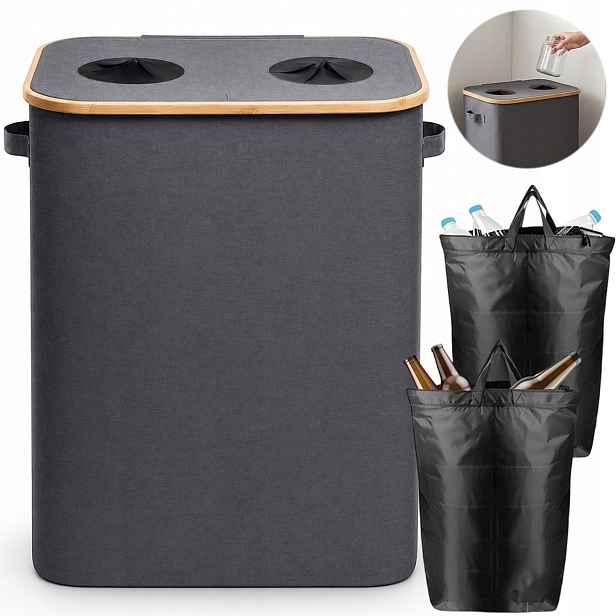 Koš Multifunkční Skládací Skladovací Taška 140 L Pro Recyklaci Třídění