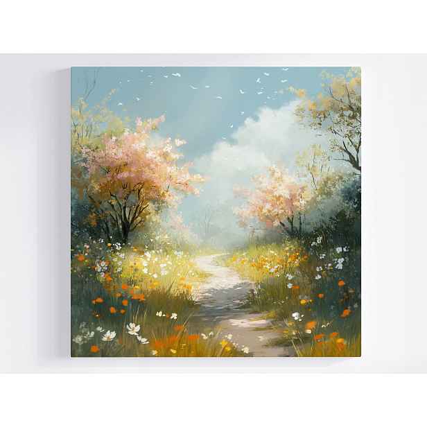 Obraz Na Plátně Canvas Krajina Pohled Cesta Stezka Stromy Jaro 50x50