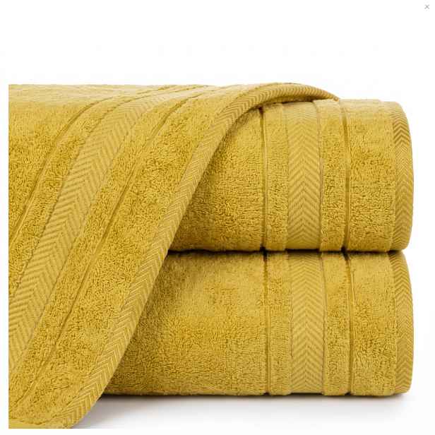 Ručník RONDA BAMBOO 50x90 cm, hořčicová 550 g/m2