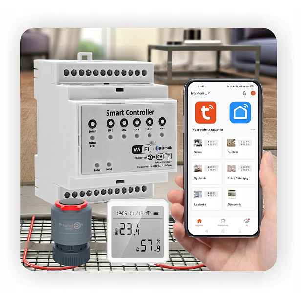 Sada pro WiFi podlahové vytápění – 4 okruhy