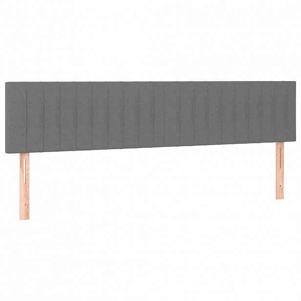 vidaXL Čela postele tmavě šedá 200x5x78/88 cm látka