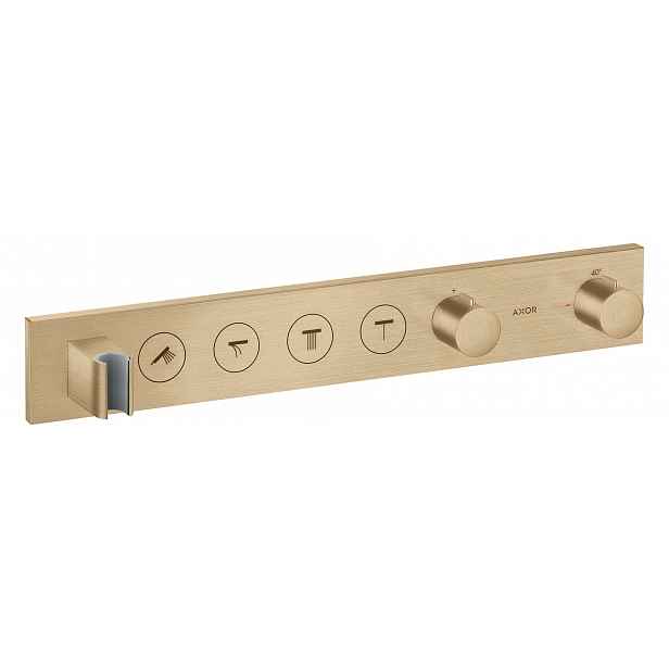 Axor ShowerSolutions - Termostatická baterie pod omítku, pro 4 spotřebiče, kartáčovaný bronz 18357140