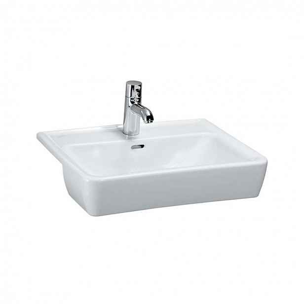 Laufen Pro - Umyvadlo polozápustné, 56x44 cm, bez otvoru pro baterii, bílá H8129610001091