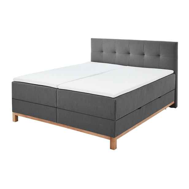 Tmavě šedá boxspring postel s úložným prostorem 180x200 cm Catania - Meise Möbel