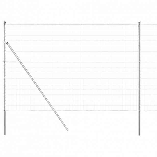 vidaXL Fixační zemní stojan pro Euro oplocení 10 x 1,6 m Stříbrná