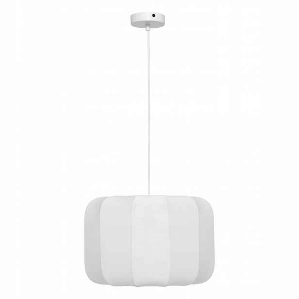 Závěsná Bílá Stropní Bavlněná Lampa Moderní Tobě 35 X 112 CM E27