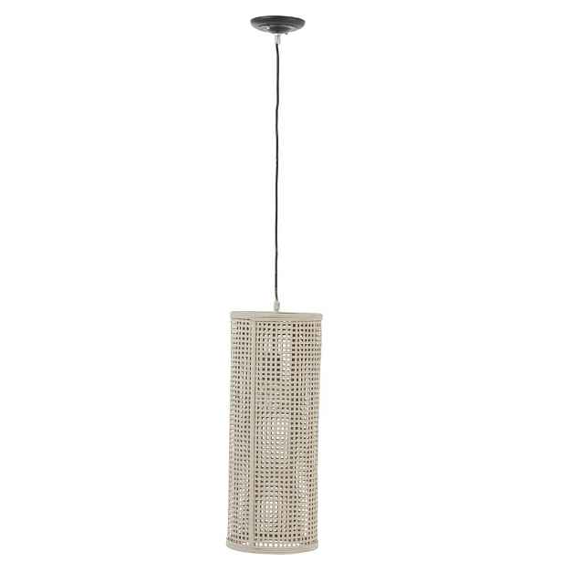Béžová bambusová závěsná lampa - Ø20*135 cm J-Line by Jolipa
