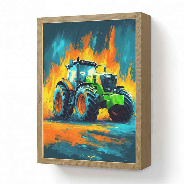 OnlyWow DOBÍJECÍ NOČNÍ LAMPIČKA Abstrakt - Traktor - Zelený 30x40 cm