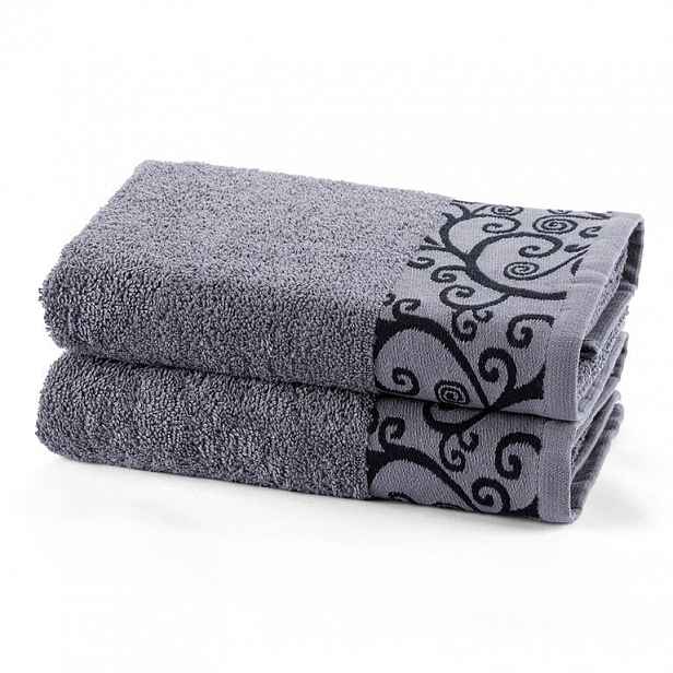 STANEX Sada 2 ks froté ručníků VENEZIA šedá 50 x 100 cm