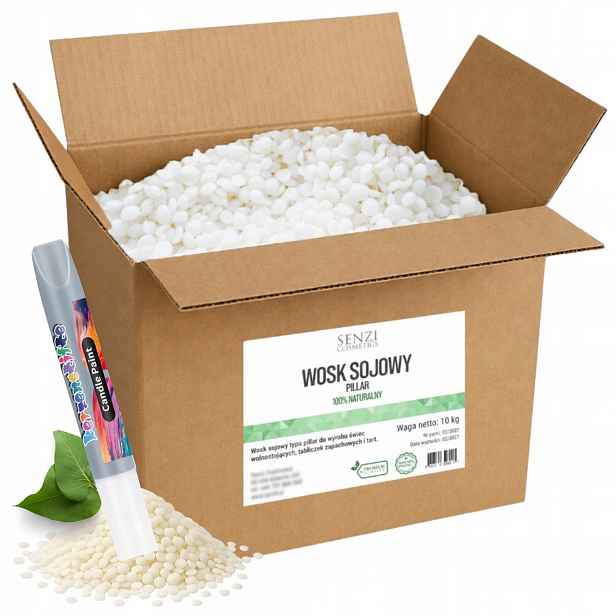 Vosk Pillar pro volně stojící svíčky 10 kg tužka Šedá 10 ml Bonus