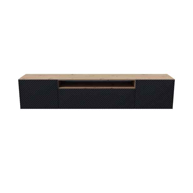 MASSENO ZÁVĚSNÝ TV STOLEK CAVA, 200/41/40 cm, dub Artisan