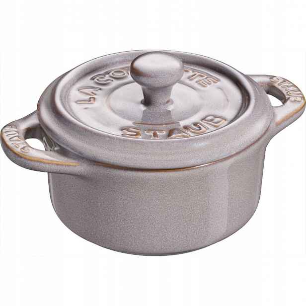 Mini Cocotte (kulatý Hrnec) 200 ml, Antický Šedý Giving Gift Staub