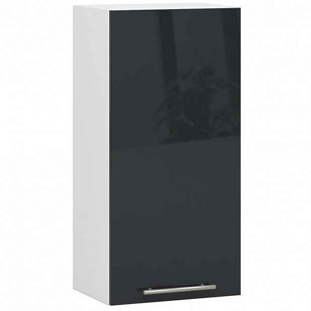 RAUMHIRSCH FURNITURE ZÁVĚSNÁ SKŘÍŇ Bílá, lesklá grafitová 72/40/30