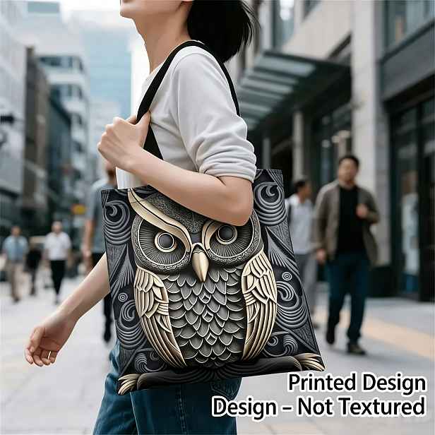 TEMU 1 Tištěná Design Bez Textury Nádherná Nákupní Taška s Vzorem a Čínský Uzel 13.78X15.7 Palců (35X40Cm) Vhodná pro Každodenní Cestování, Skládací