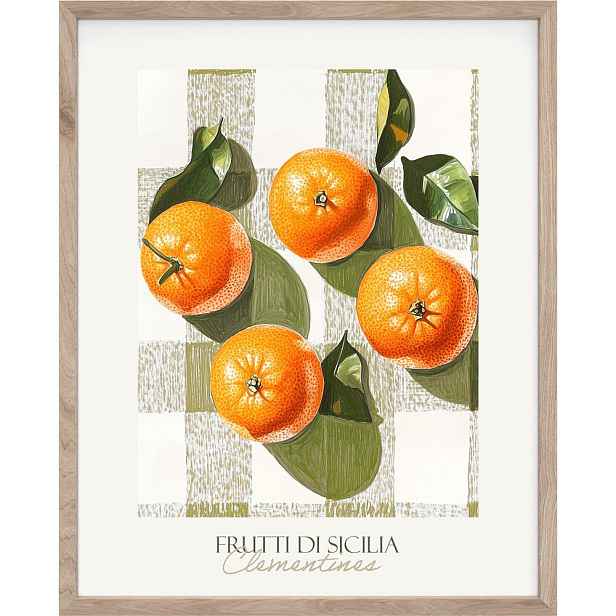 Tištěný obraz s rámem 40x50 cm Mandarines  – Styler