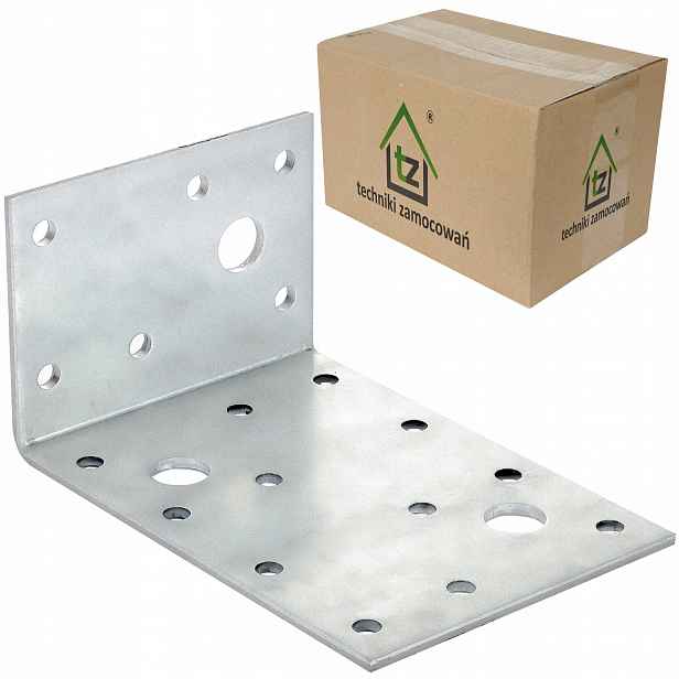 Děrované ocelové úhelníky 100x50x70 x 2,5 mm 50 ks spojovacích prvků KŁ9