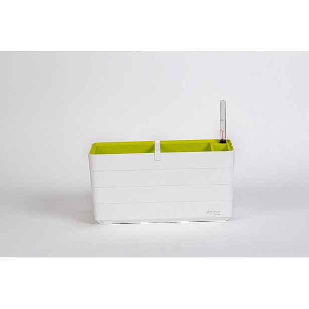 Urbalive Berberis Samozavlažovací květináč obdélníkový 40 x 20 cm, bílý